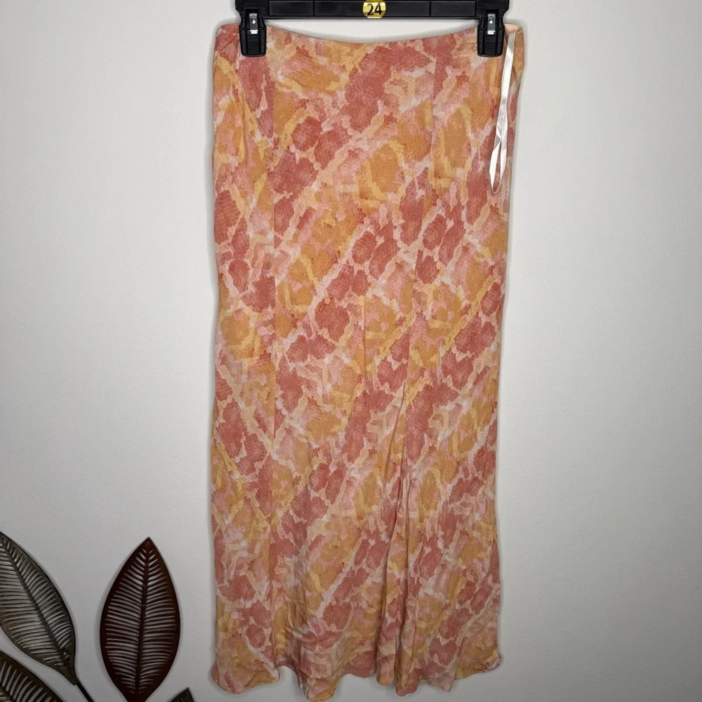 H21 Lovers‎ And Friends Skirt Orange Maxi Long Animal Print Summer Holiday